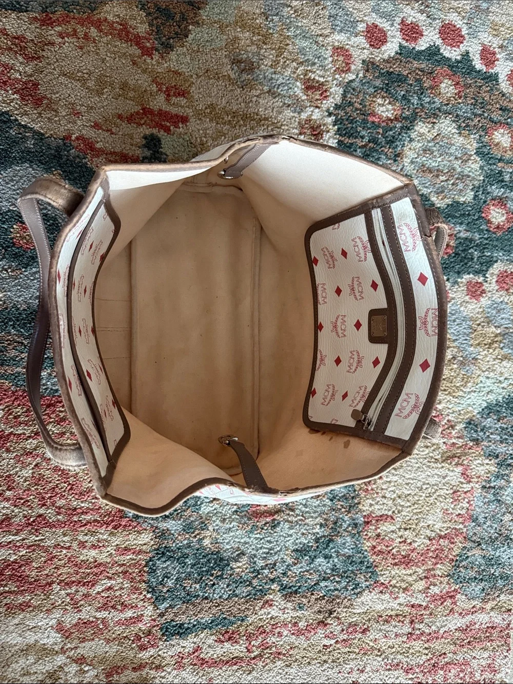 MCM tote ivory